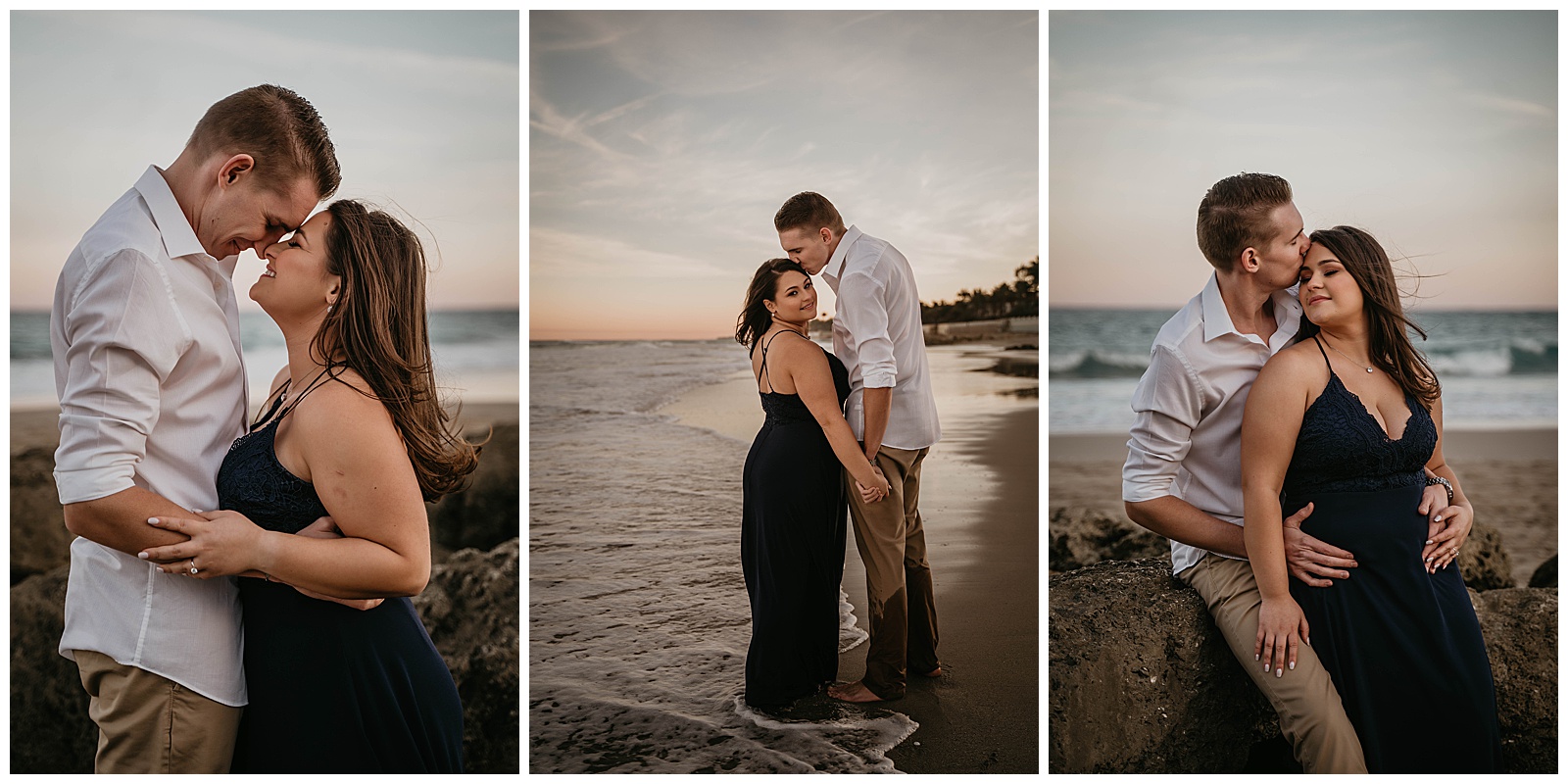 Florida Beach Sunset Engagement Photography