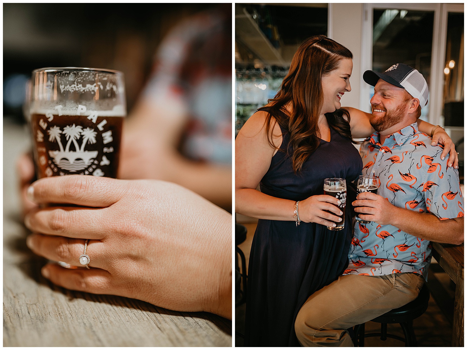 West Palm Beach Brewery Engagement Photography
