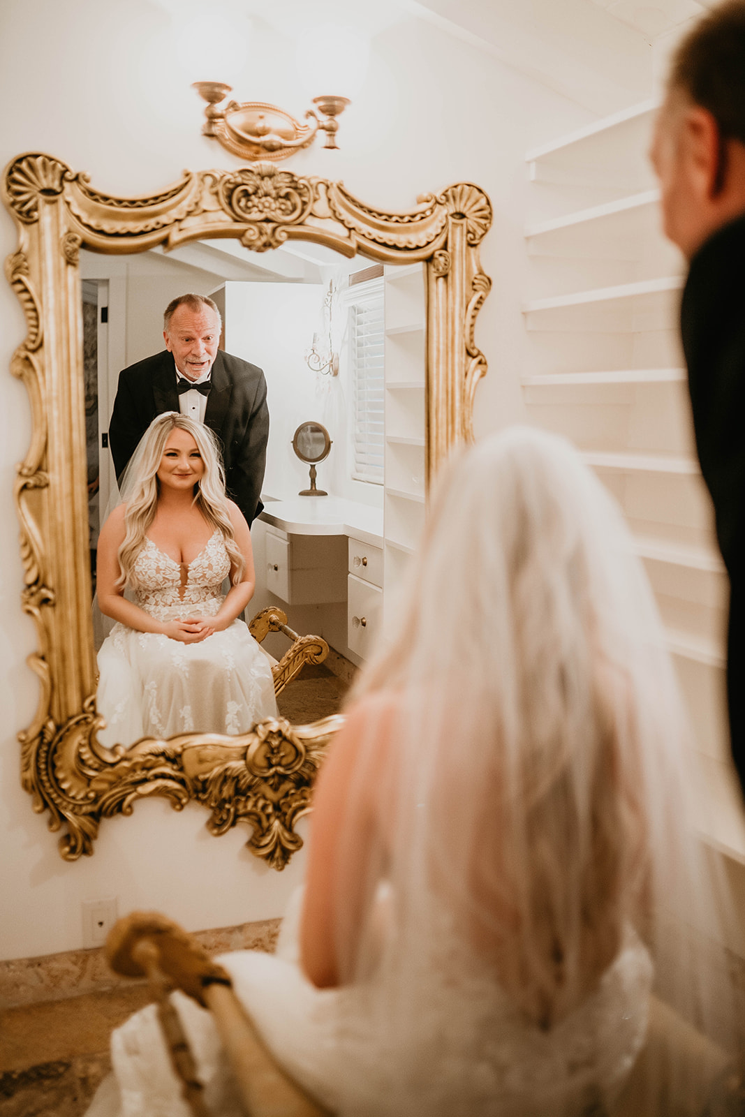 Father Daughter Moments Getting Ready Wedding Day 