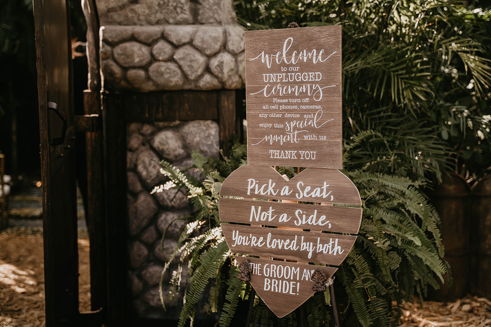 Rustic Wedding Ceremony Welcome Sign Inspiration