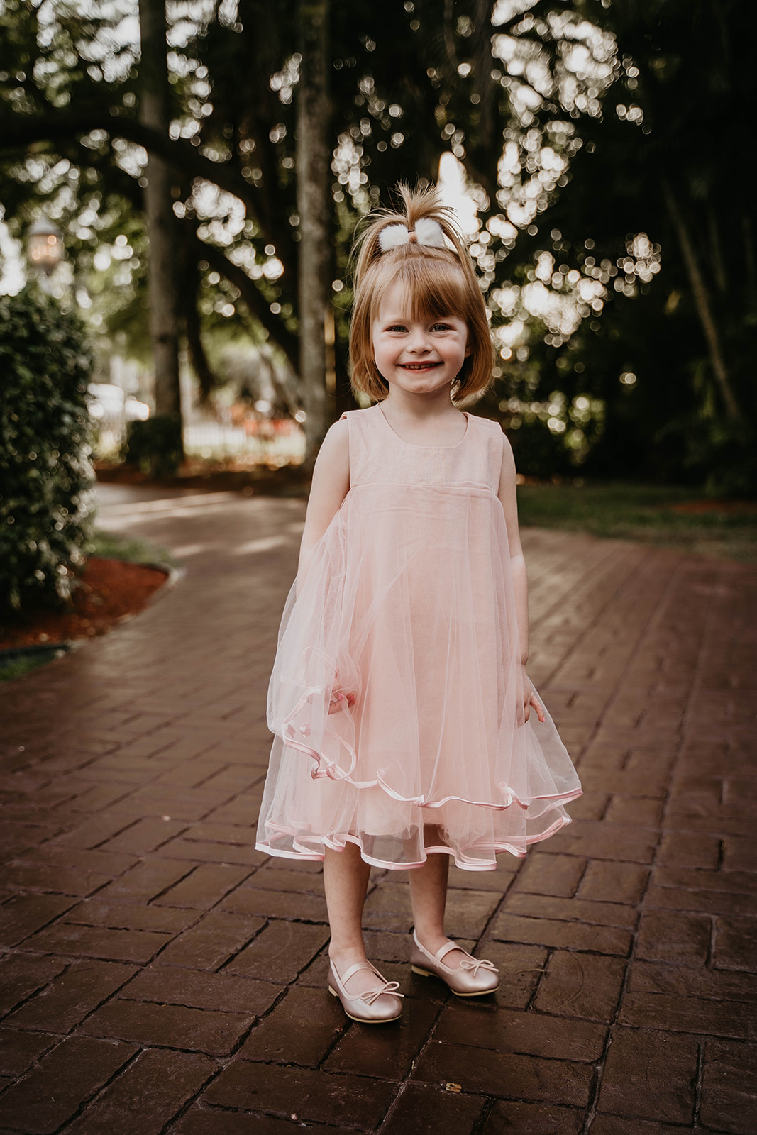Pretty in Pink Flower Girl at the Heitman House