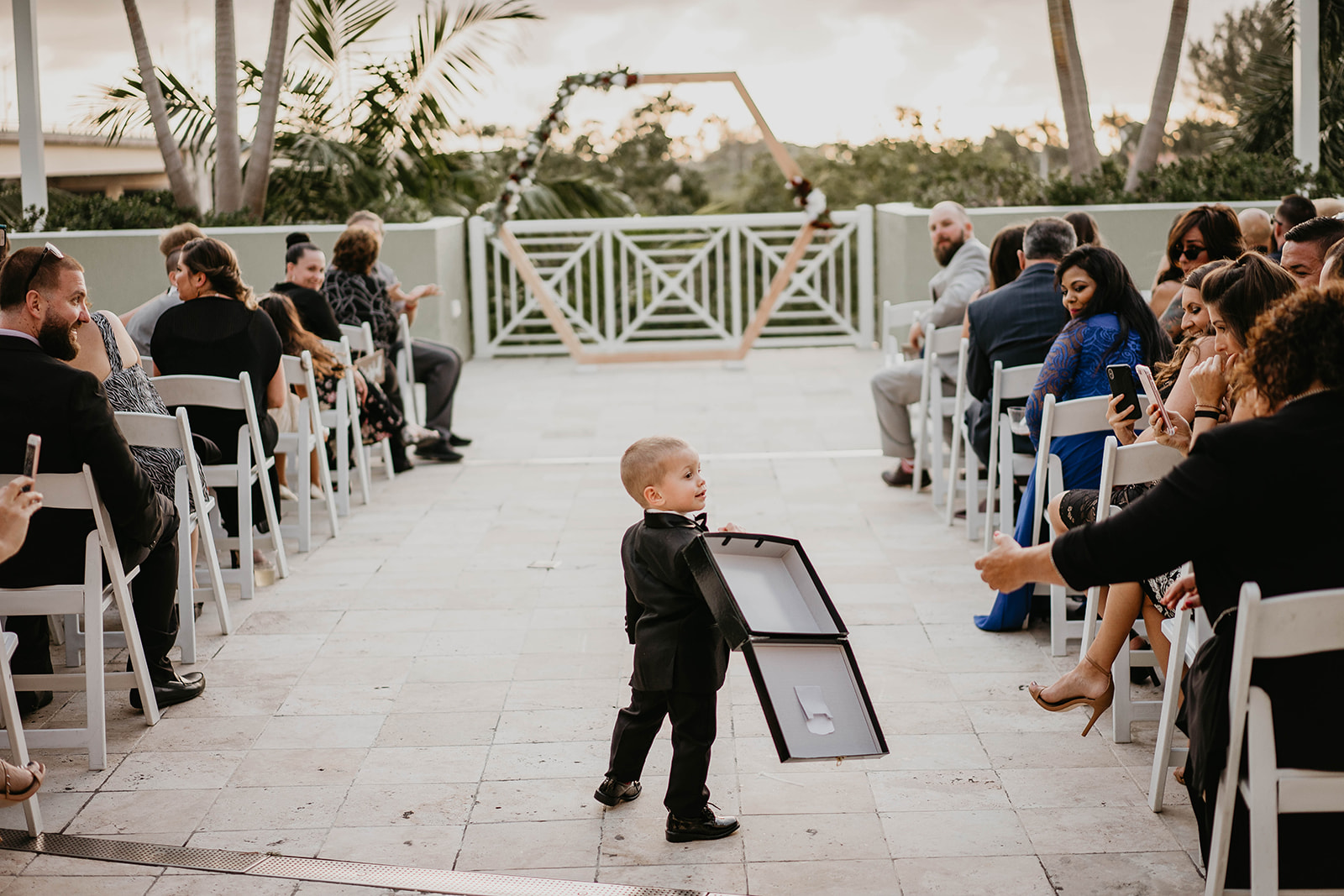 South Florida Greenery Wedding Ceremony Photography