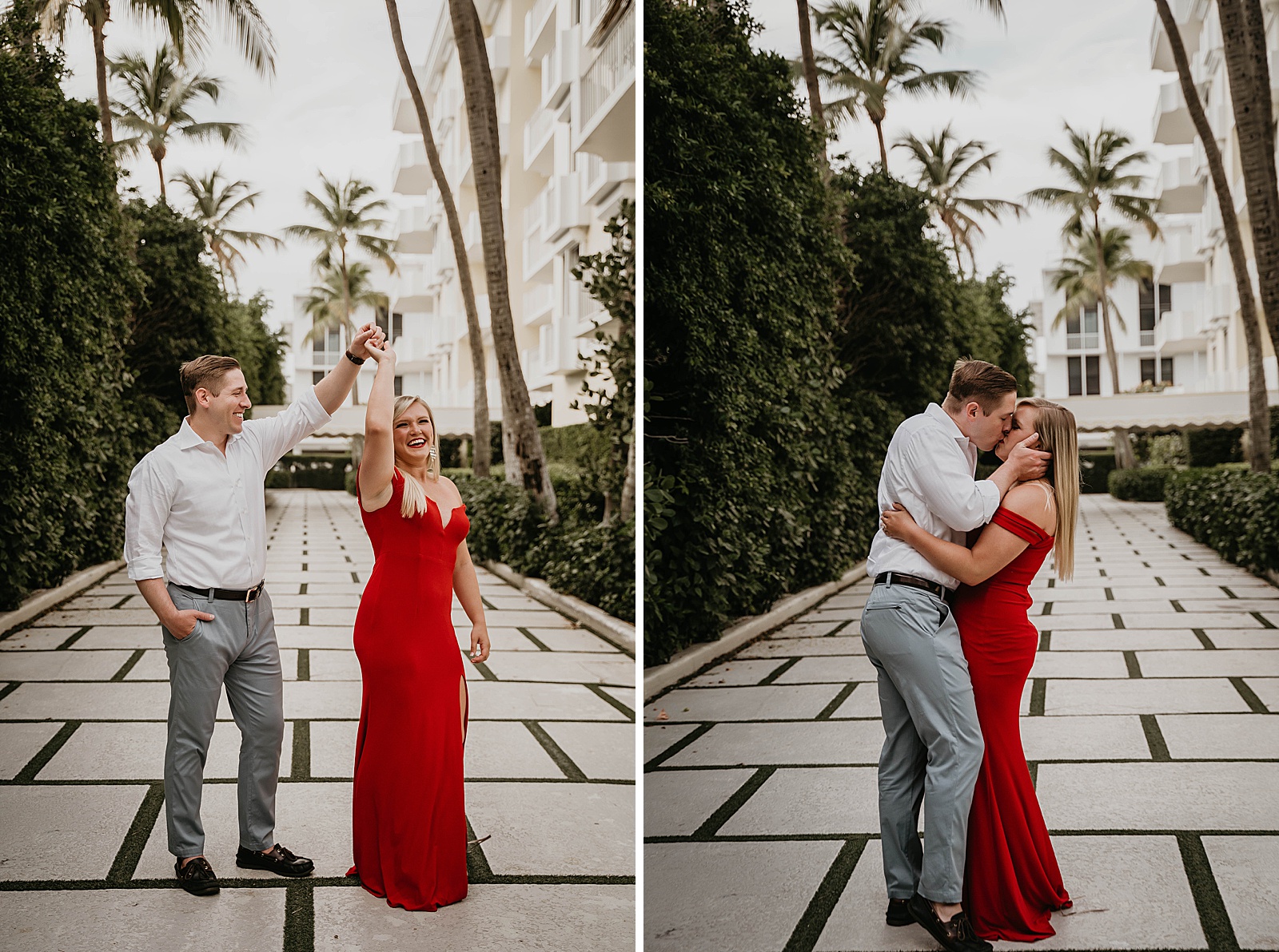 Bold Palm Beach Engagement Session captured by West Palm Beach engagement photographer, Krystal Capone Photography