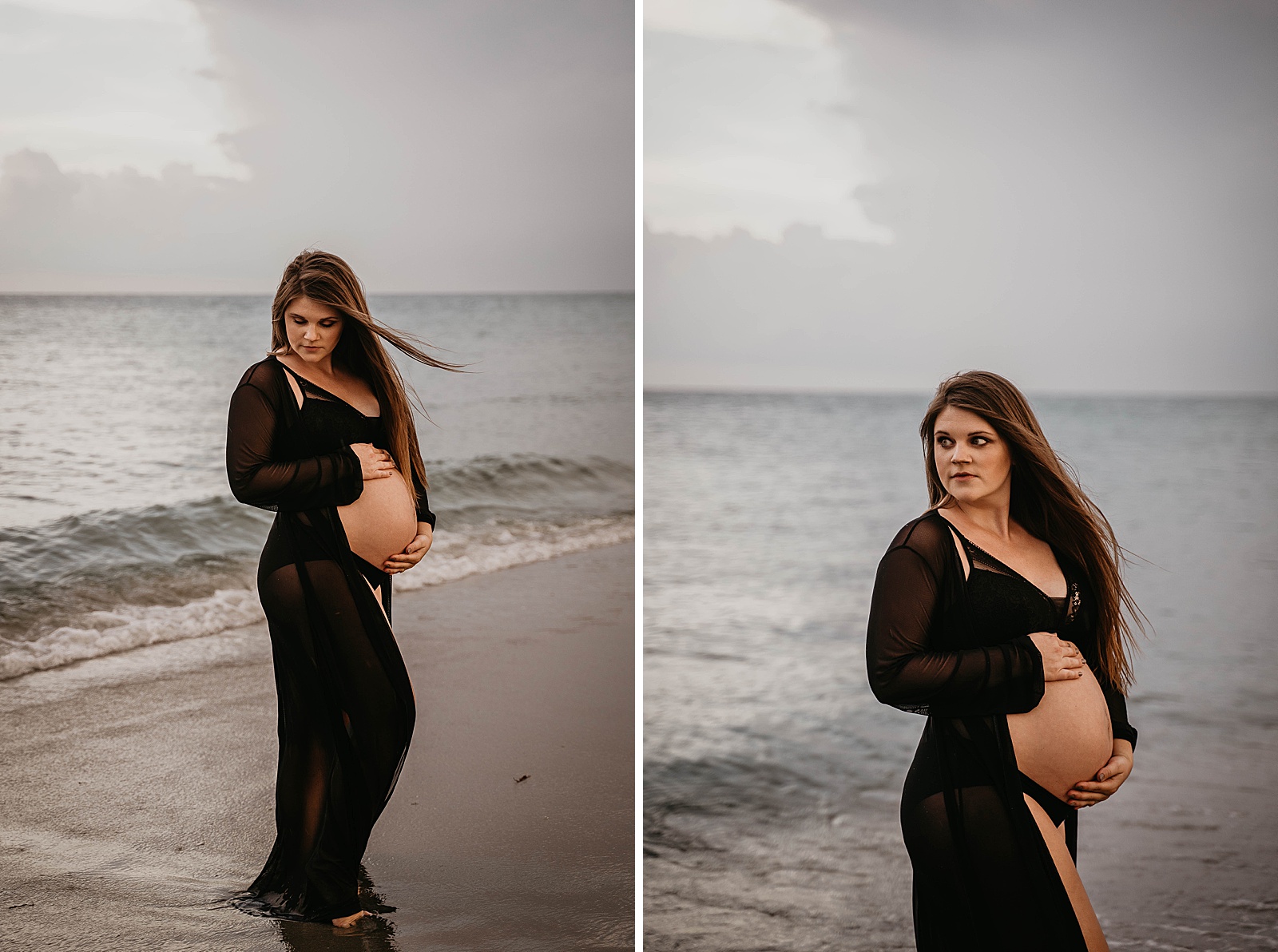 Empowering Palm Beach Ocean Maternity Session captured by South Florida Lifestyle Photographer, Krystal Capone Photography