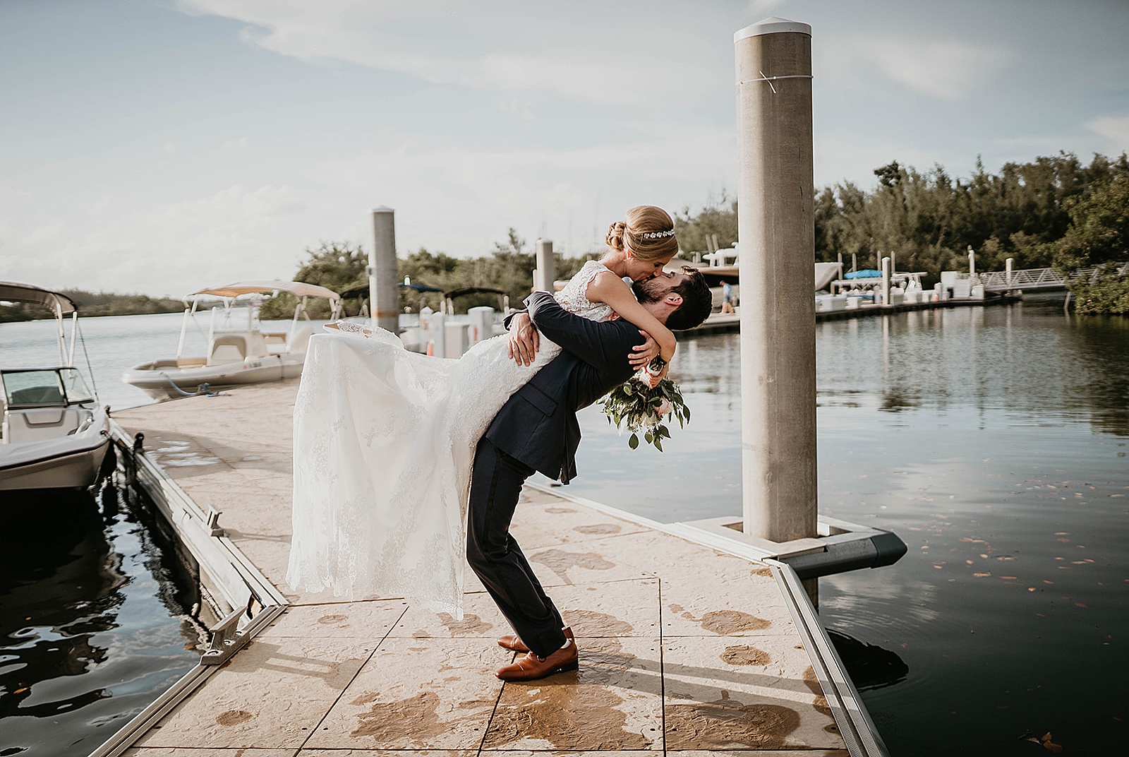 Jupiter Florida Intracoastal Wedding captured by South Florida Wedding Photographer, Krystal Capone Photography