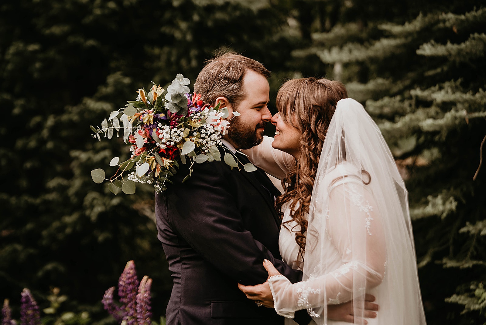 Rustic Colorado Elopement Bride and Groom Portraits by Krystal Capone Photography