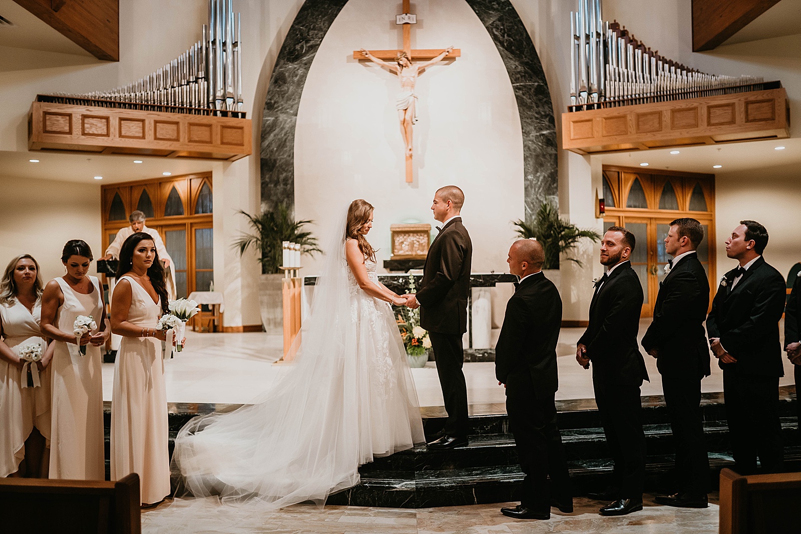Romantic Church Wedding During COVID-19 captured by West Palm Beach Wedding Photographer, Krystal Capone Photography