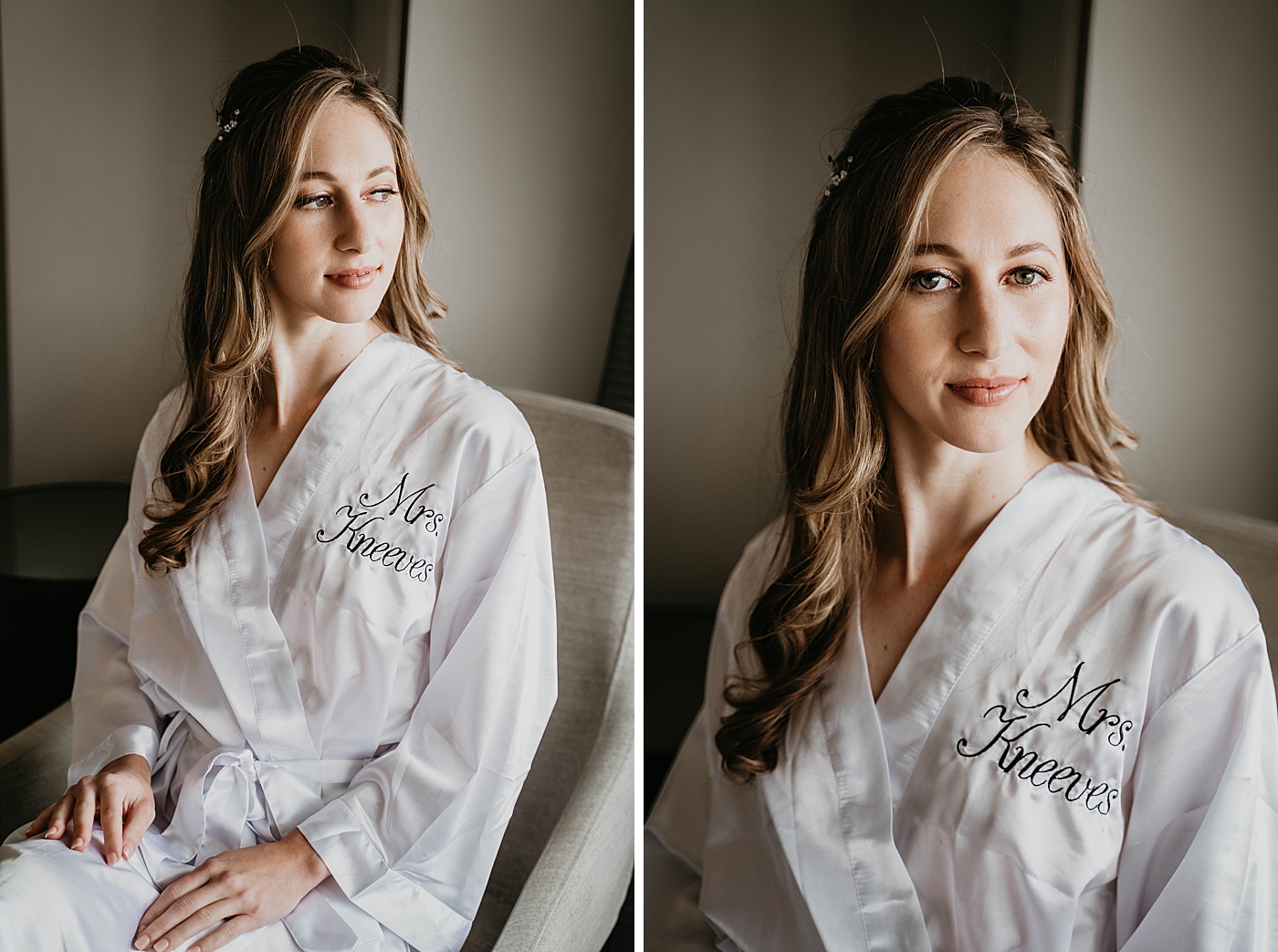 Brde getting ready closeup portrait Waterstone Resort and Marina Wedding captured by South Florida Wedding Photographer Krystal Capone Photography
