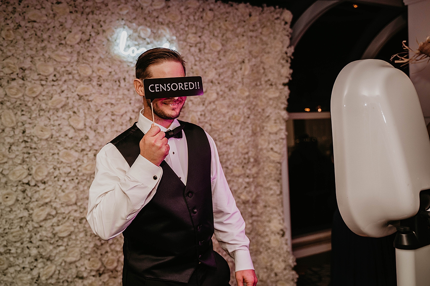 Photobooth Reception Waterstone Resort and Marina Wedding captured by South Florida Wedding Photographer Krystal Capone Photography