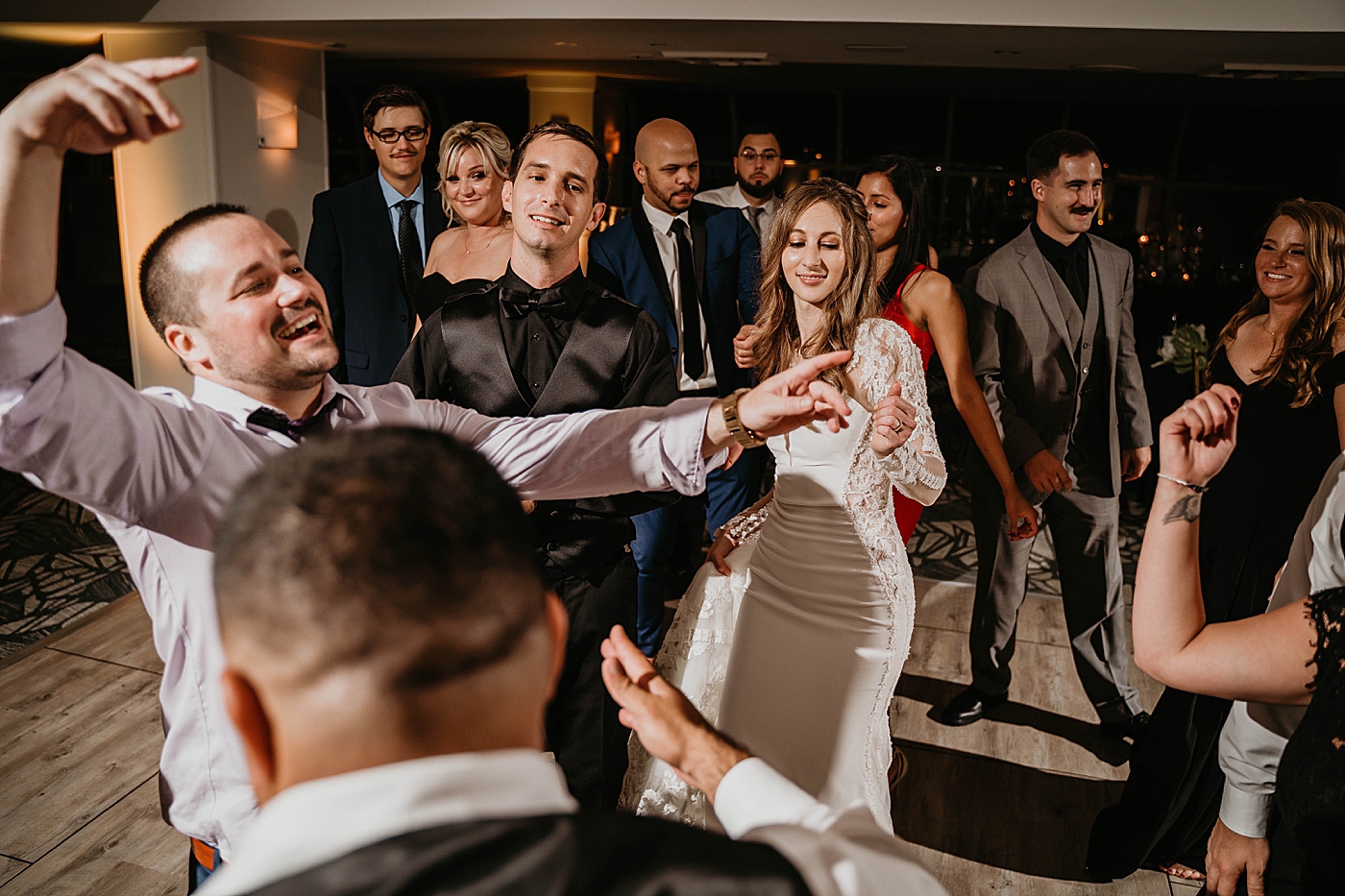 Reception dancing Waterstone Resort and Marina Wedding captured by South Florida Wedding Photographer Krystal Capone Photography