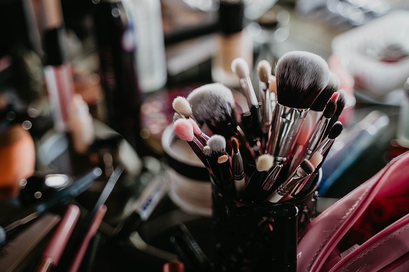 Makeup tools detail shot The Estate on the Halifax Wedding Photography captured by South Florida Wedding Photographer Krystal Capone Photography 