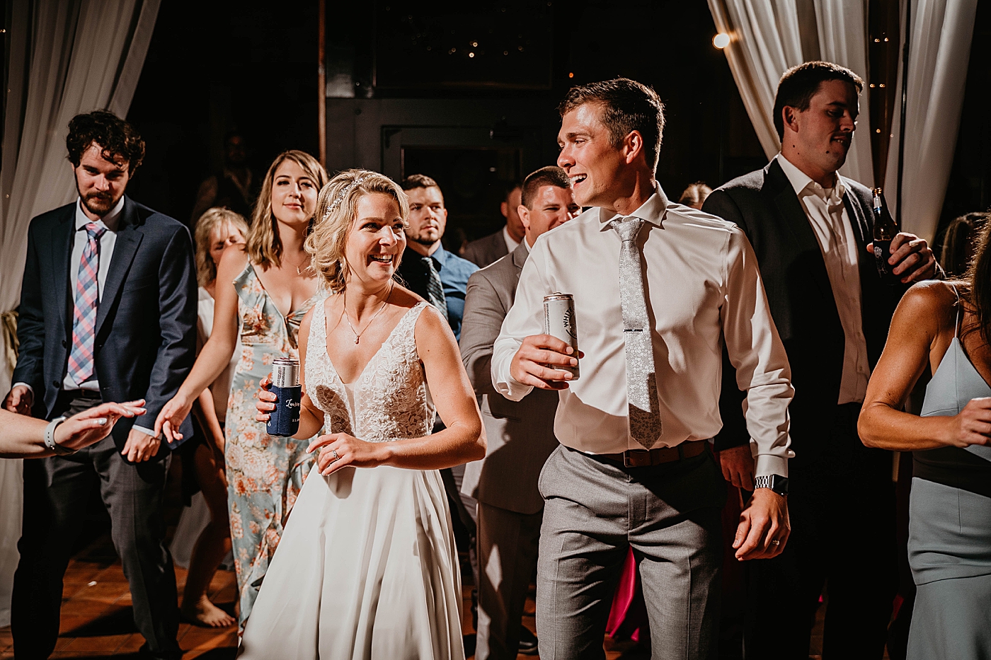 Bride and Groom dancing at Reception The Estate on the Halifax Wedding Photography captured by South Florida Wedding Photographer Krystal Capone Photography 