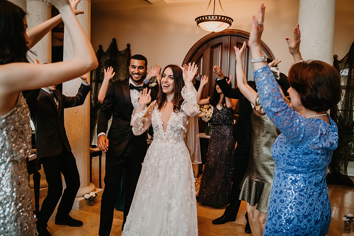Reception dancing Intimate Home Wedding captured by South Florida Wedding Photographer Krystal Capone Photography