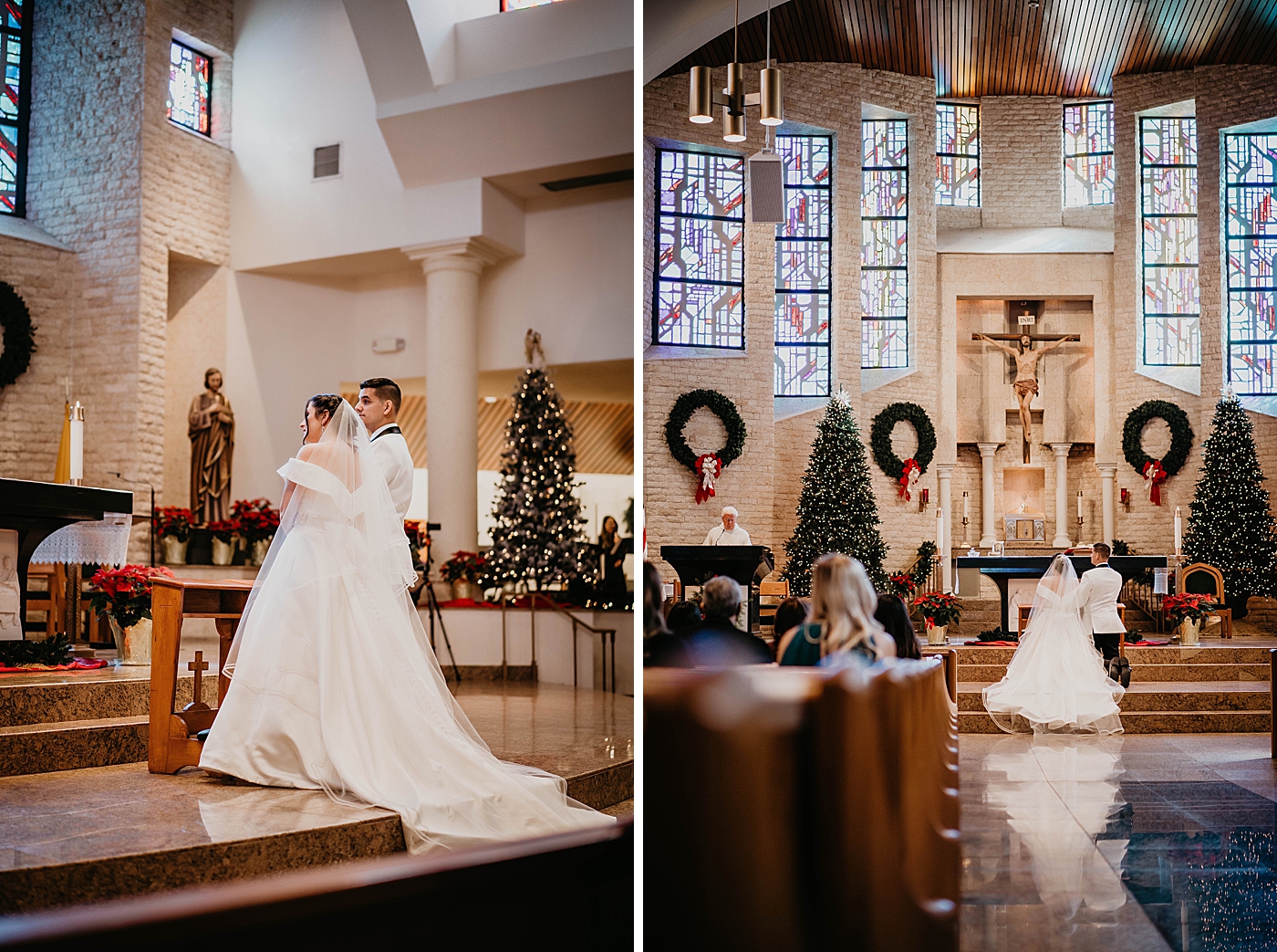 Bride and Groom at the alter Homily Lavan Venue Wedding Photography captured by South Florida Wedding Photographer Krystal Capone Photography