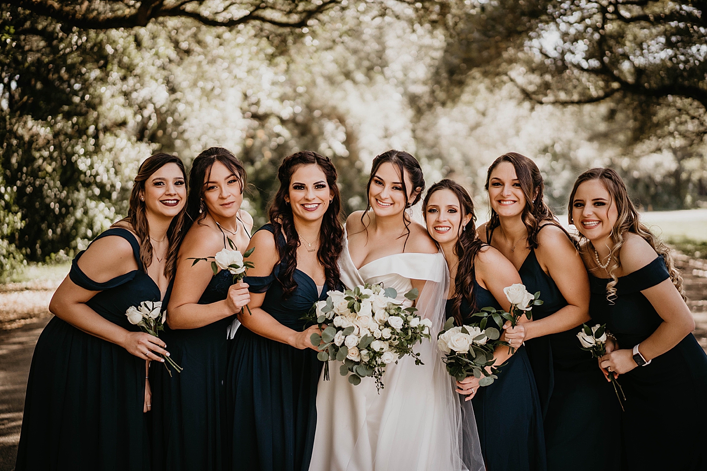 Bride with Bridesmaids Lavan Venue Wedding Photography captured by South Florida Wedding Photographer Krystal Capone Photography