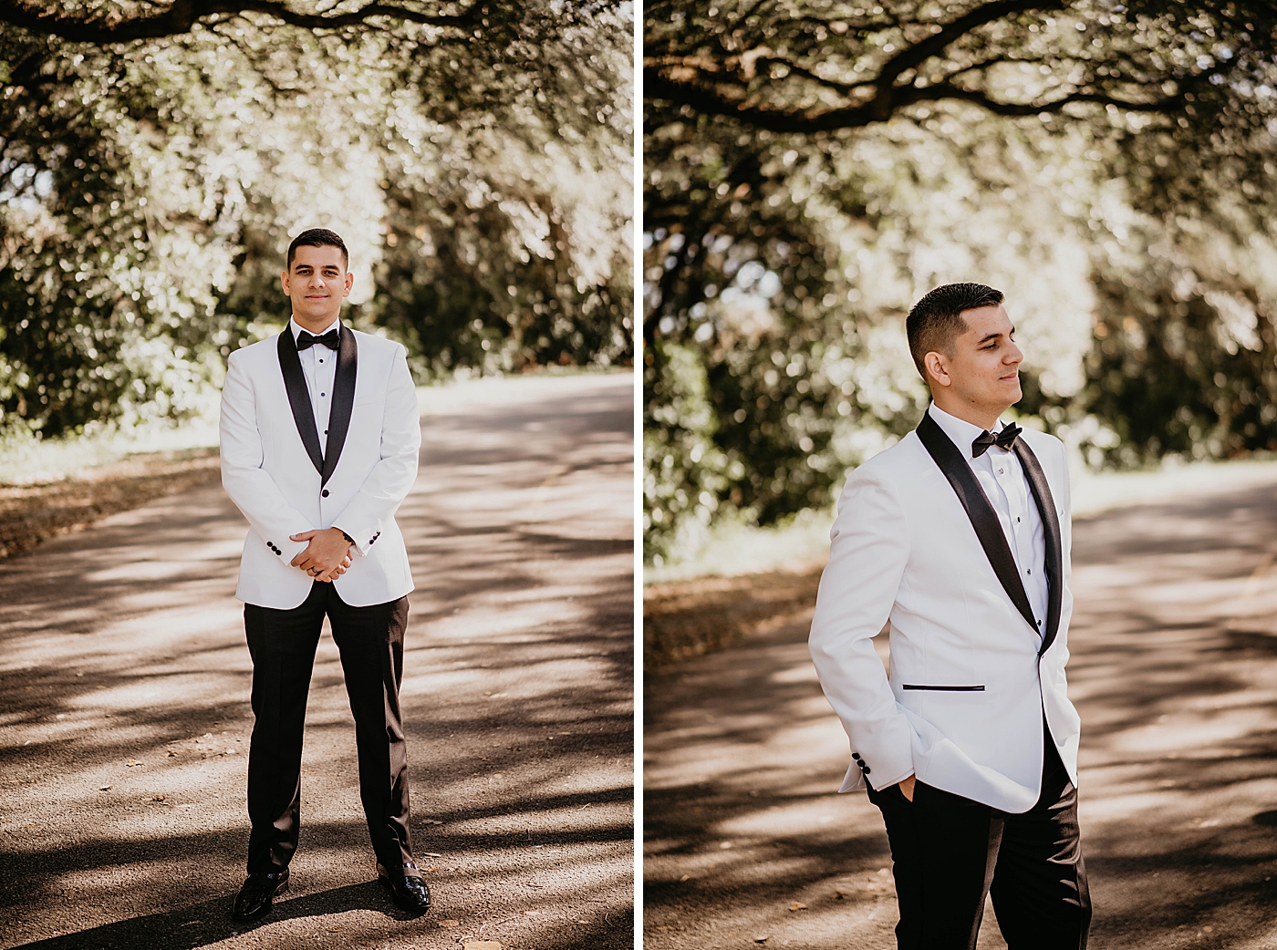 Portrait of Groom in white suit Lavan Venue Wedding Photography captured by South Florida Wedding Photographer Krystal Capone Photography