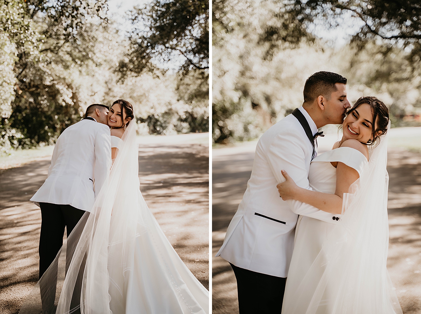 Groom kissing Bride on cheek Lavan Venue Wedding Photography captured by South Florida Wedding Photographer Krystal Capone Photography
