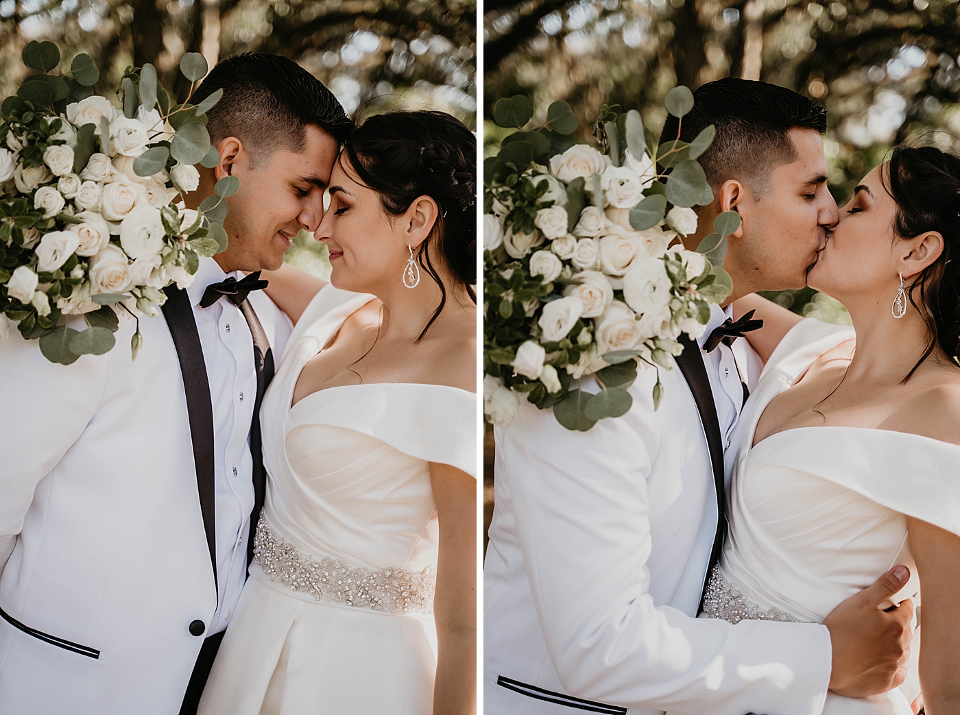 Bride holding Groom close and kissing Lavan Venue Wedding Photography captured by South Florida Wedding Photographer Krystal Capone Photography