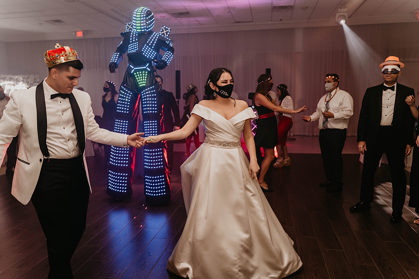 Bride and Groom dancing at reception Lavan Venue Wedding Photography captured by South Florida Wedding Photographer Krystal Capone Photography