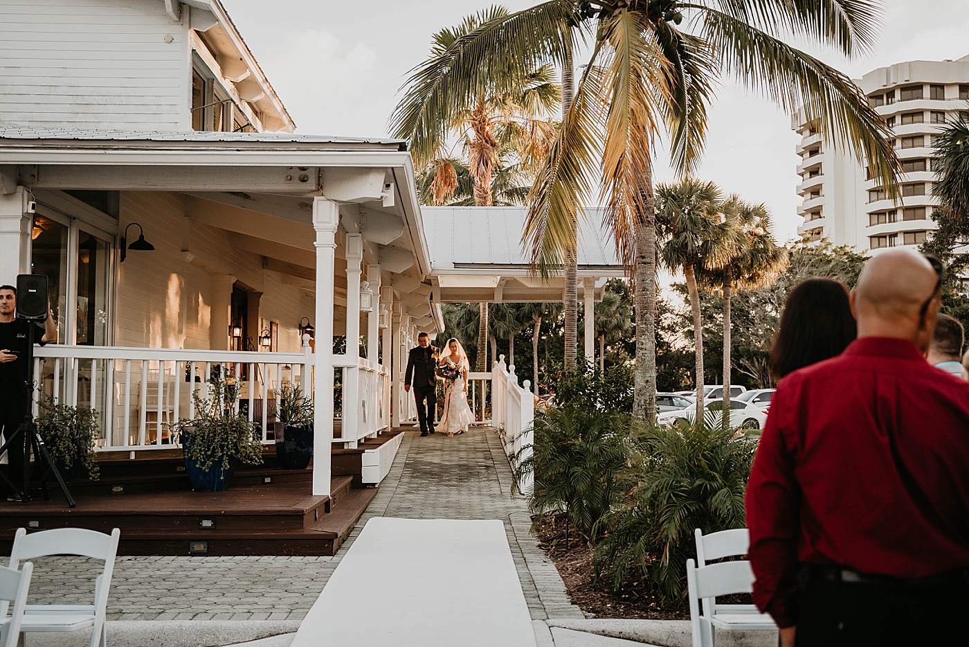 Bride and Father entering ceremony Out of the Blue Celebrations Wedding Photography captured by South Florida Wedding Photographer Krystal Capone Photography 