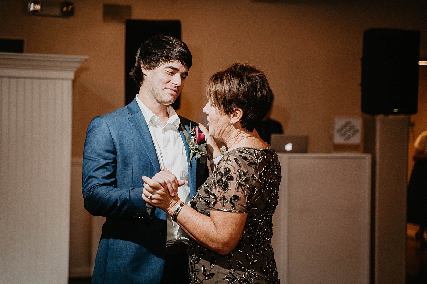 Mother son dance reception Out of the Blue Celebrations Wedding Photography captured by South Florida Wedding Photographer Krystal Capone Photography 