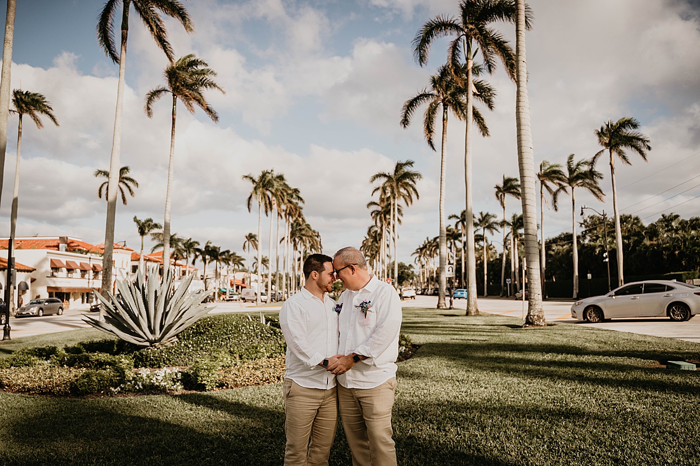 Grooms holding hands portrait Palm Beach Elopement Photography captured by South Florida Photographer Krystal Capone Photography 