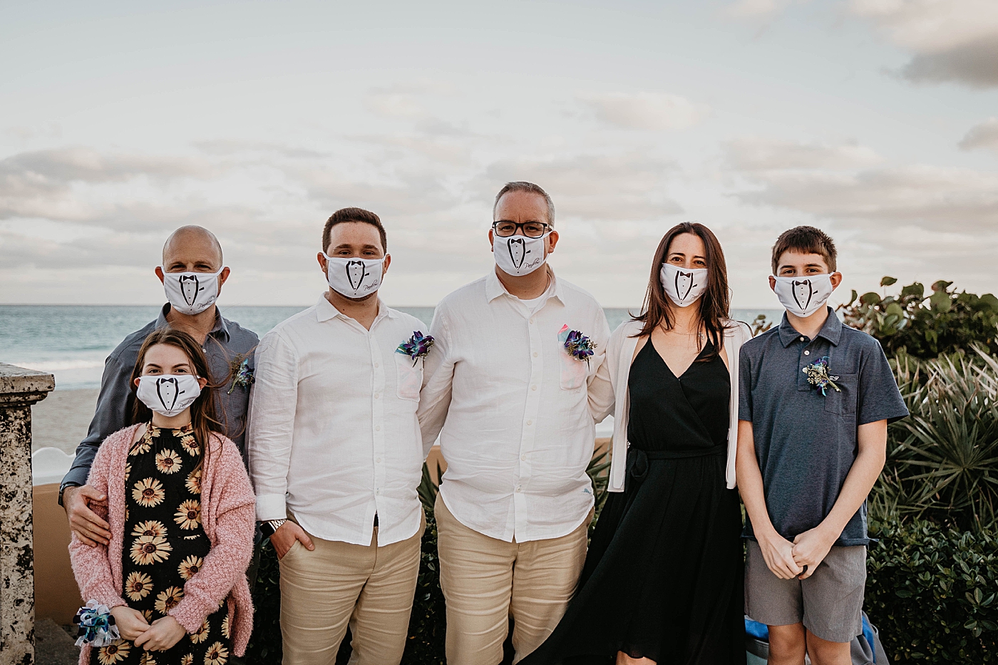 Grooms with Family portrait Palm Beach Elopement Photography captured by South Florida Photographer Krystal Capone Photography 