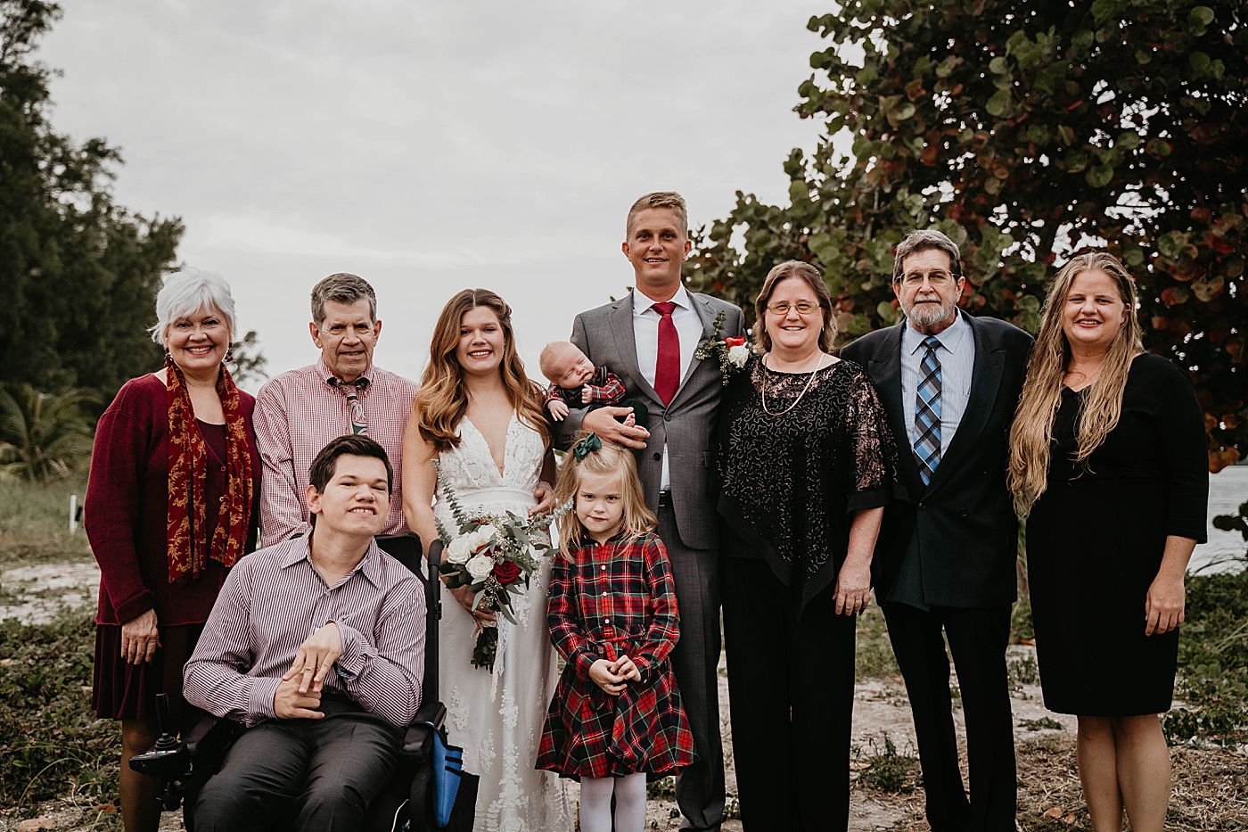 Family portrait South Florida Elopement Photography captured by Krystal Capone Photography
