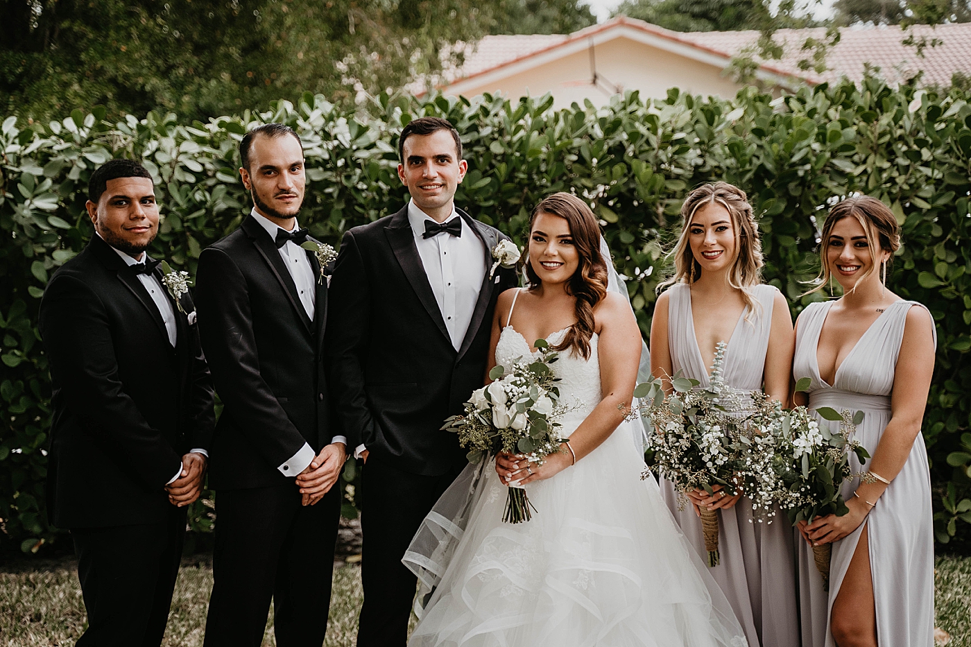 Bridal party portrait Intimate South Florida Wedding Photography captured by Wedding Photographer Krystal Capone Photography