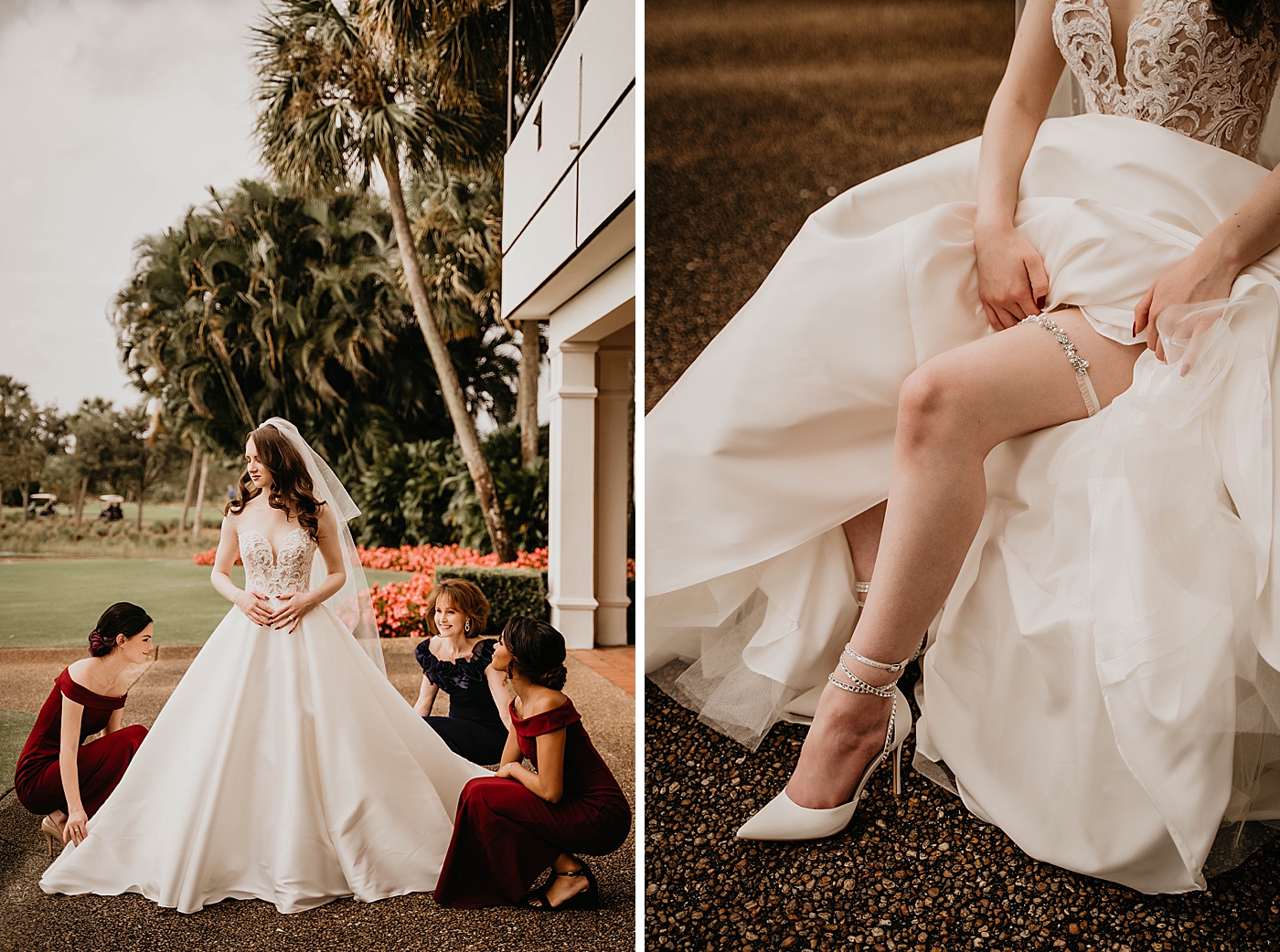 Bride Ready with Bridesmaids and garter Breakers West Wedding Photography captured by South Florida Wedding Photographer Krystal Capone Photography 