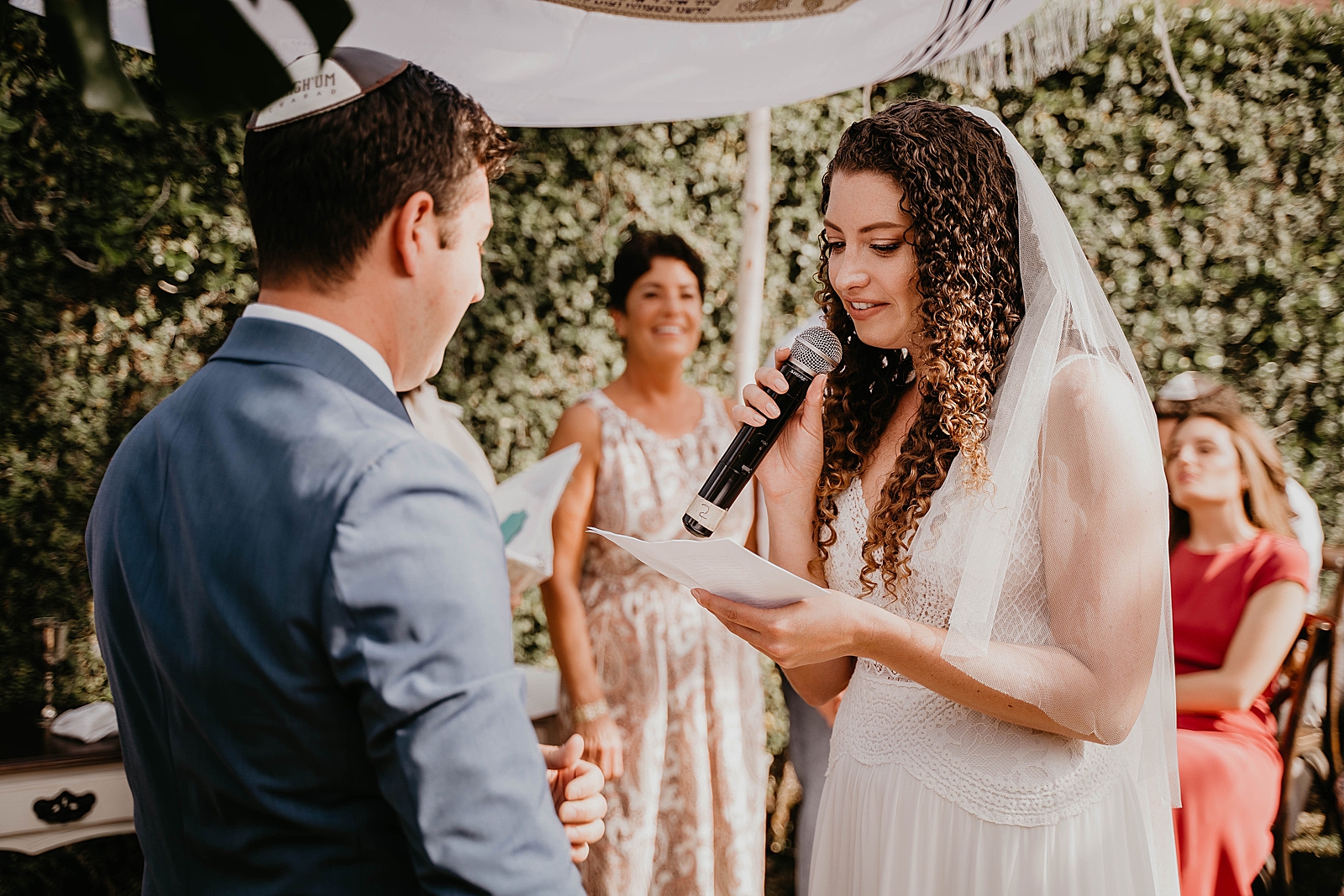 Bride giving vows during Ceremony Intimate South Florida Wedding Photography captured by South Florida Wedding Photographer Krystal Capone Photography 